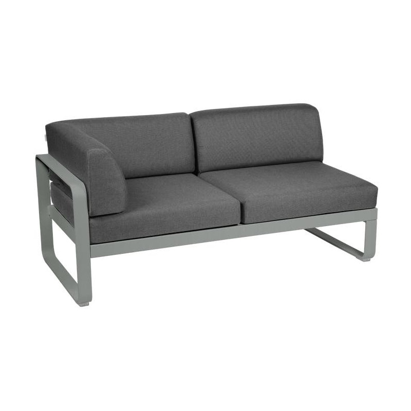 Module d'angle Gauche 2 Places Bellevie gris graphite
