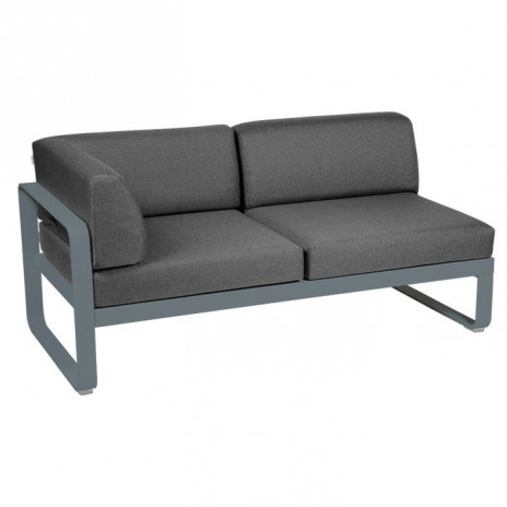 Module d'angle Gauche 2 Places Bellevie gris graphite