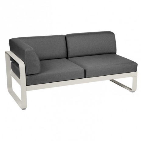 Module d'angle Gauche 2 Places Bellevie gris graphite