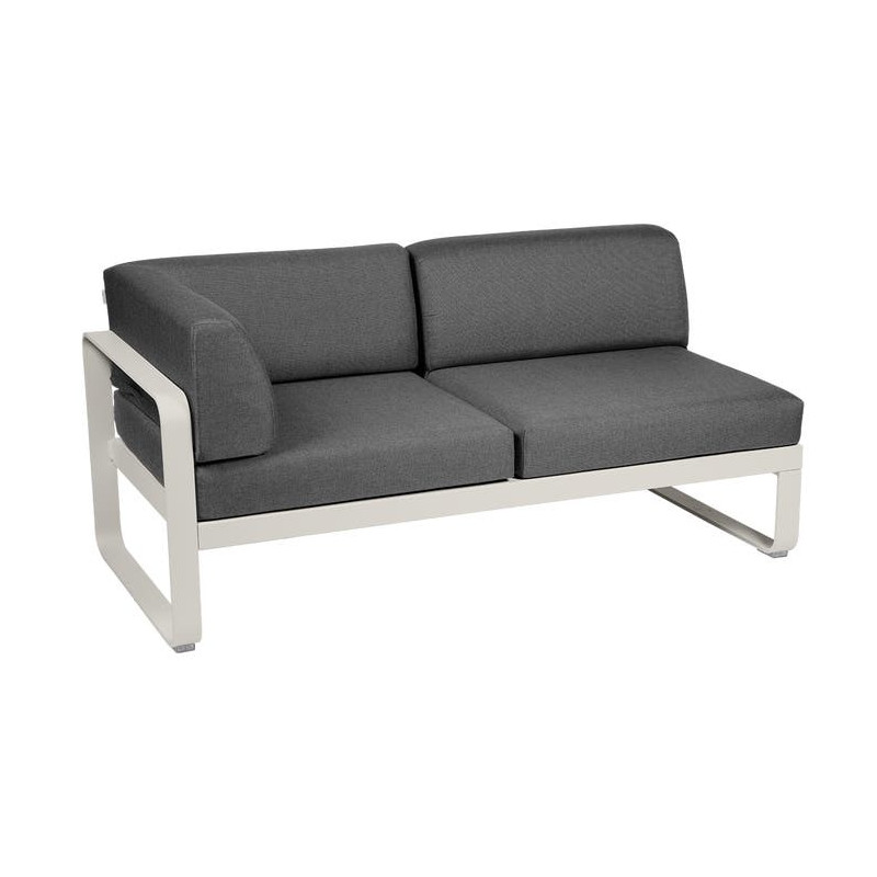 Module d'angle Gauche 2 Places Bellevie gris graphite