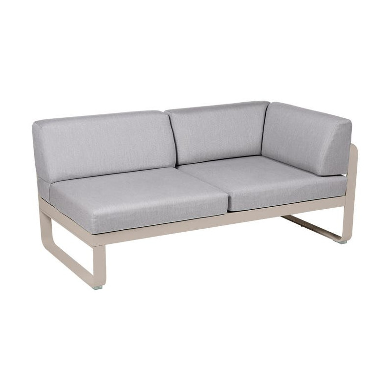 Module d'angle Droit 2 Places Bellevie gris flanelle