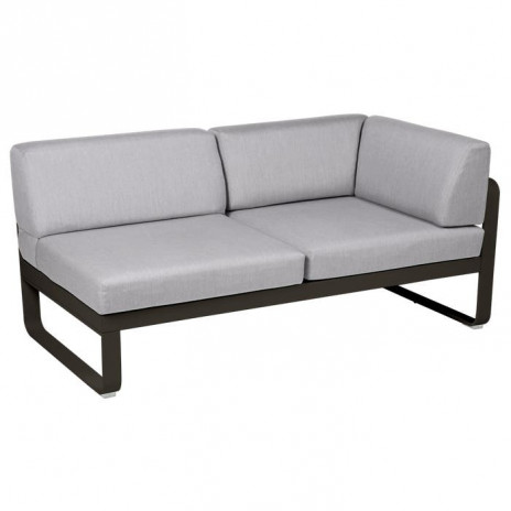 Module d'angle Droit 2 Places Bellevie gris flanelle