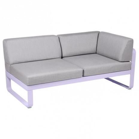 Module d'angle Droit 2 Places Bellevie gris flanelle