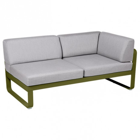 Module d'angle Droit 2 Places Bellevie gris flanelle