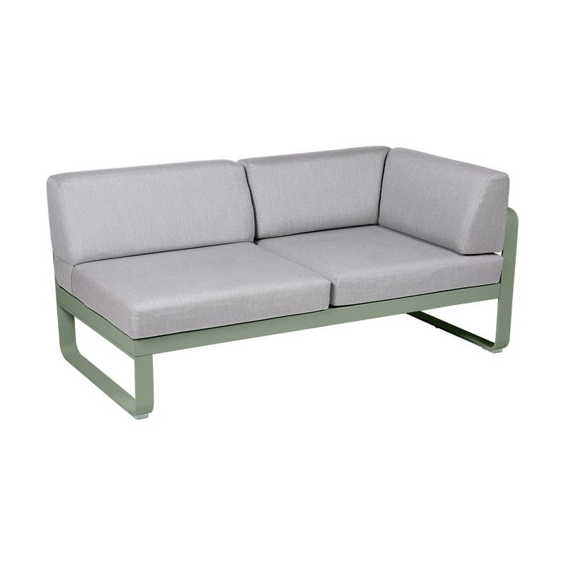 Module d'angle Droit 2 Places Bellevie gris flanelle
