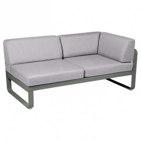 Module d'angle Droit 2 Places Bellevie gris flanelle