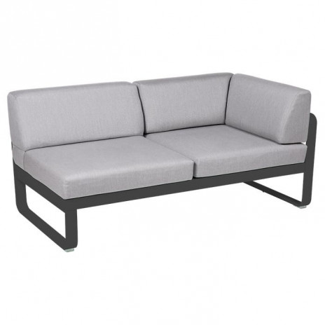 Module d'angle Droit 2 Places Bellevie gris flanelle