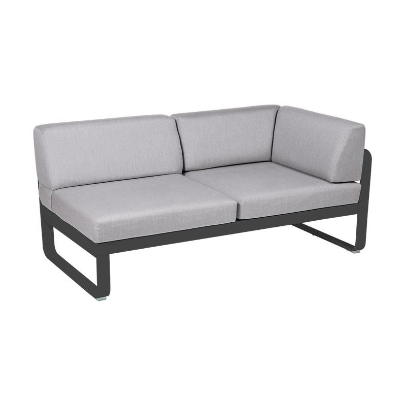 Module d'angle Droit 2 Places Bellevie gris flanelle