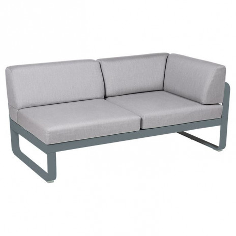 Module d'angle Droit 2 Places Bellevie gris flanelle