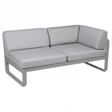 Module d'angle Droit 2 Places Bellevie gris flanelle