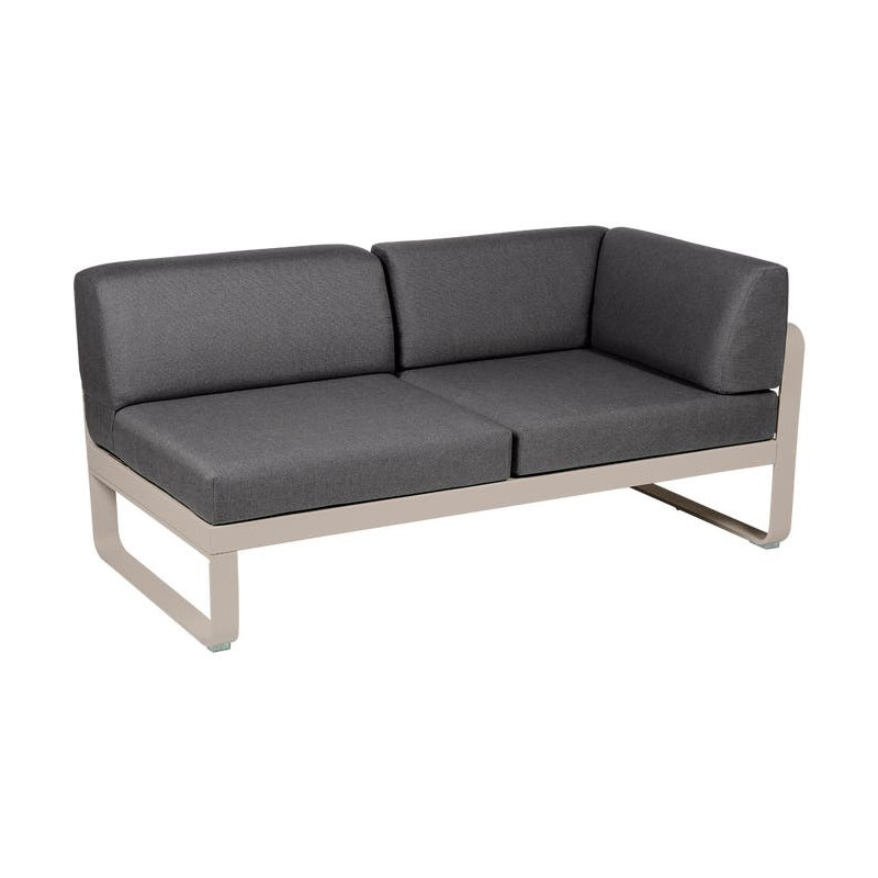 Module d'angle Droit 2 Places Bellevie gris graphite