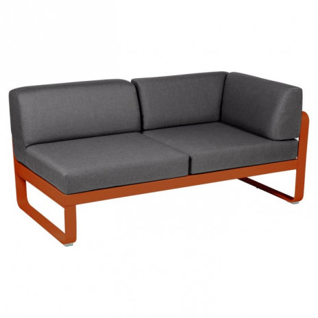Module d'angle Droit 2 Places Bellevie gris graphite