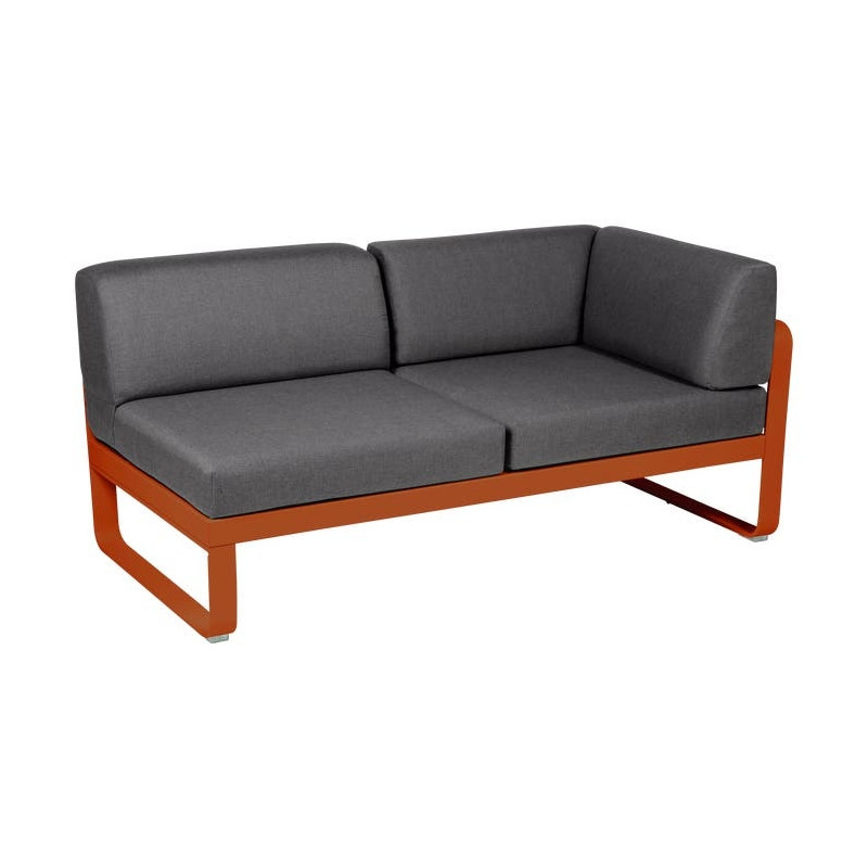 Module d'angle Droit 2 Places Bellevie gris graphite