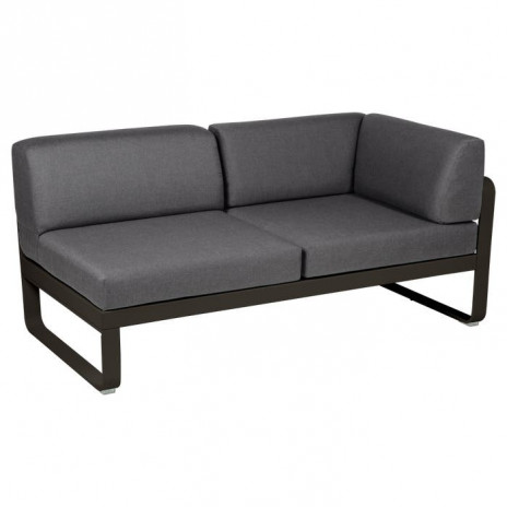 Module d'angle Droit 2 Places Bellevie gris graphite