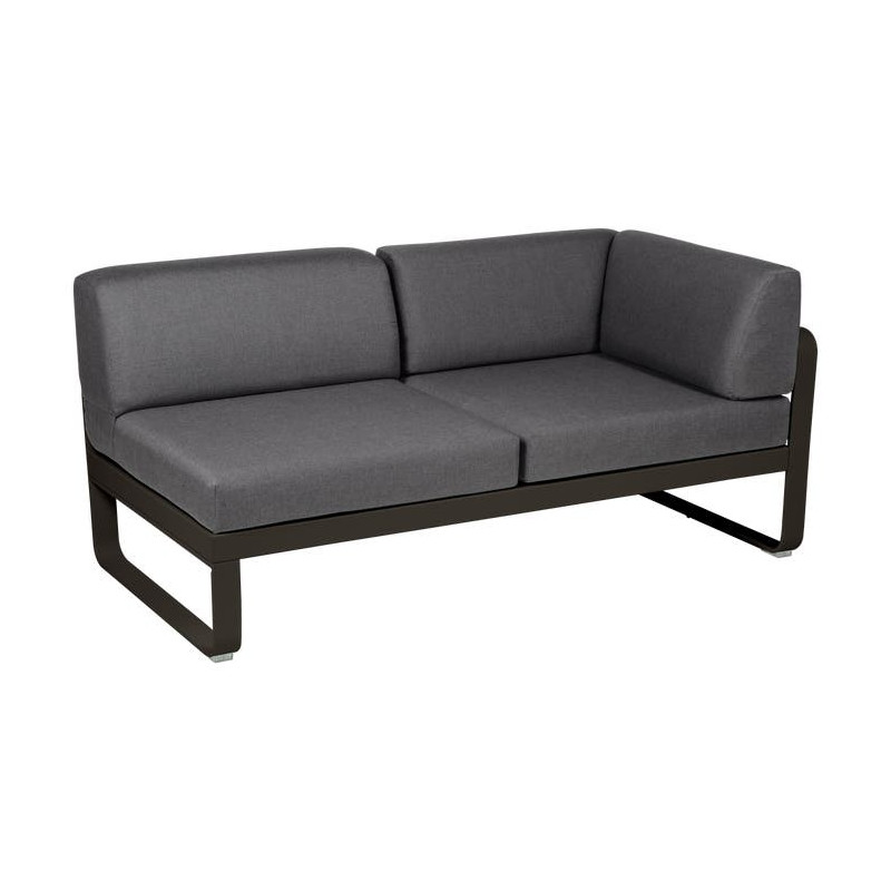 Module d'angle Droit 2 Places Bellevie gris graphite