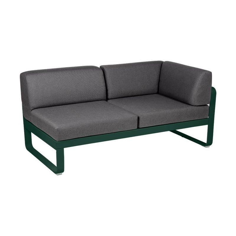 Module d'angle Droit 2 Places Bellevie gris graphite