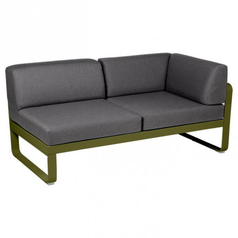 Module d'angle Droit 2 Places Bellevie gris graphite