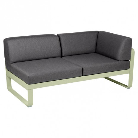 Module d'angle Droit 2 Places Bellevie gris graphite