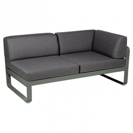 Module d'angle Droit 2 Places Bellevie gris graphite