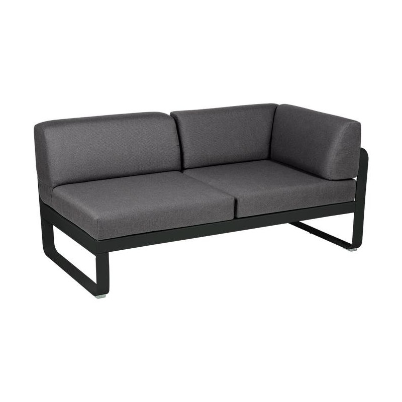 Module d'angle Droit 2 Places Bellevie gris graphite