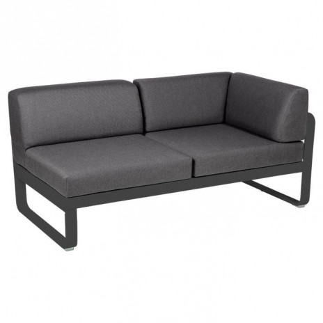 Module d'angle Droit 2 Places Bellevie gris graphite