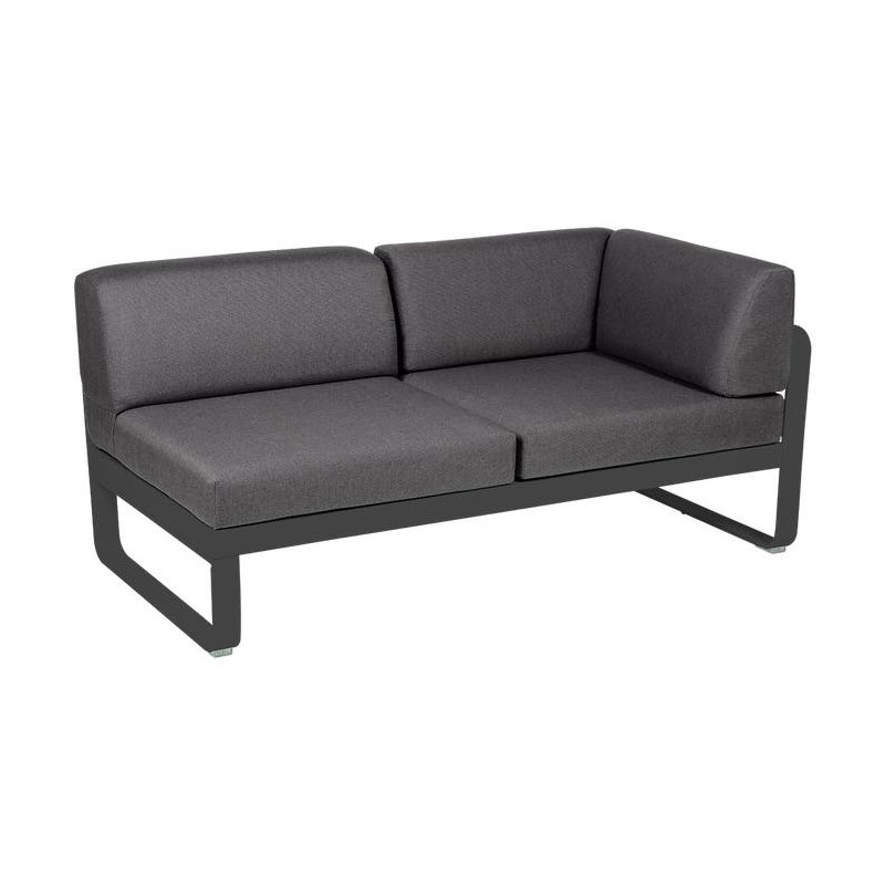 Module d'angle Droit 2 Places Bellevie gris graphite