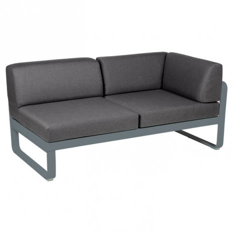 Module d'angle Droit 2 Places Bellevie gris graphite