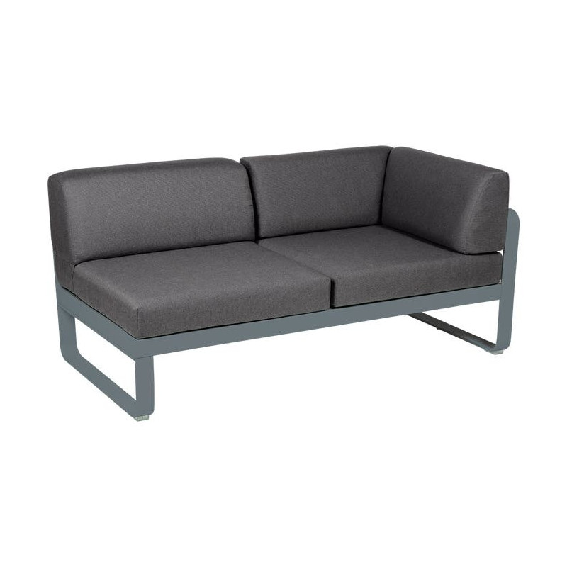 Module d'angle Droit 2 Places Bellevie gris graphite