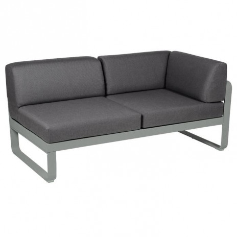 Module d'angle Droit 2 Places Bellevie gris graphite