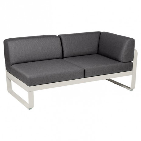 Module d'angle Droit 2 Places Bellevie gris graphite