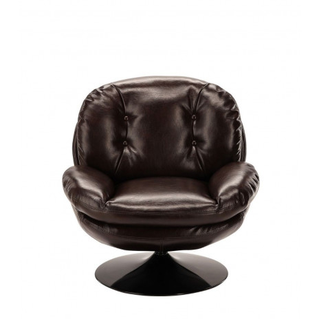 Fauteuil Memento Simili Cuir Noir
