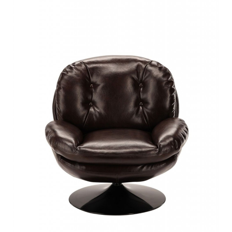 Fauteuil Memento Simili Cuir Noir