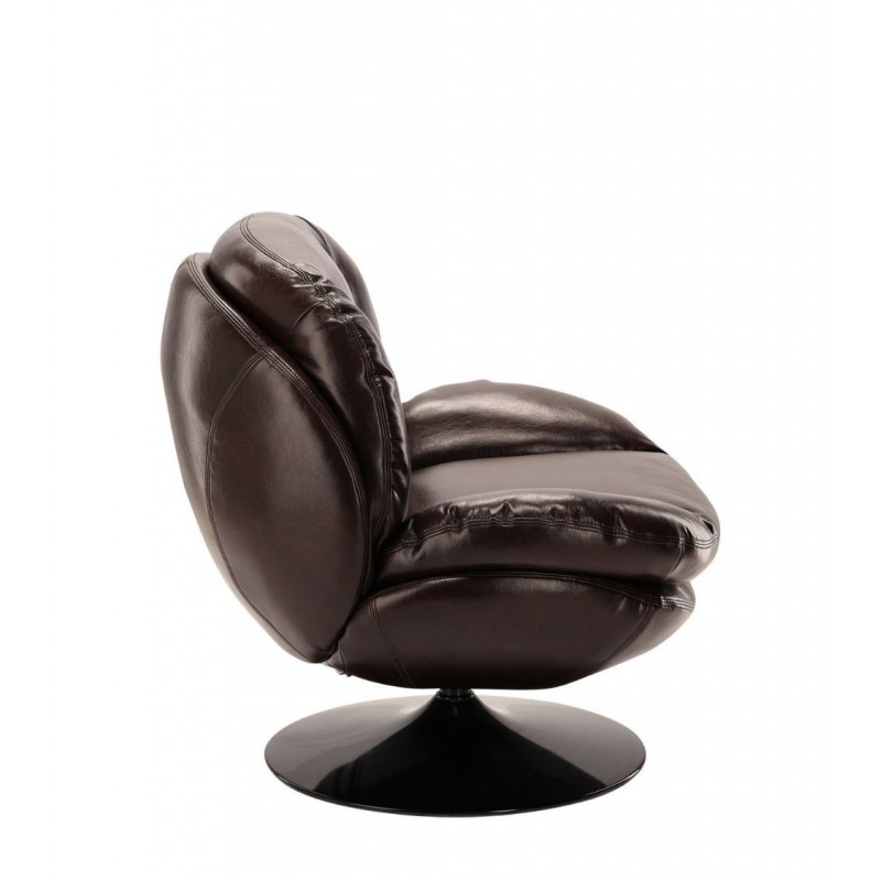 Fauteuil Memento Simili Cuir Noir