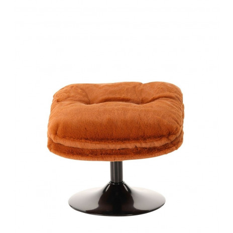 Repose Pied Memento Fausse Fourrure Orange Brûlé