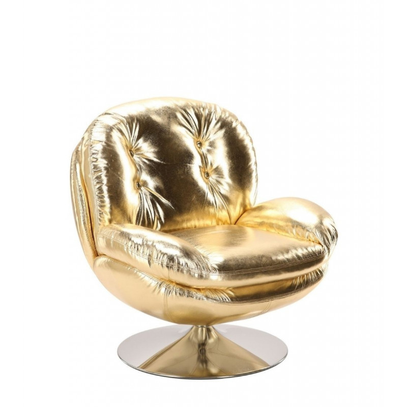 Fauteuil Memento Doré Brillant