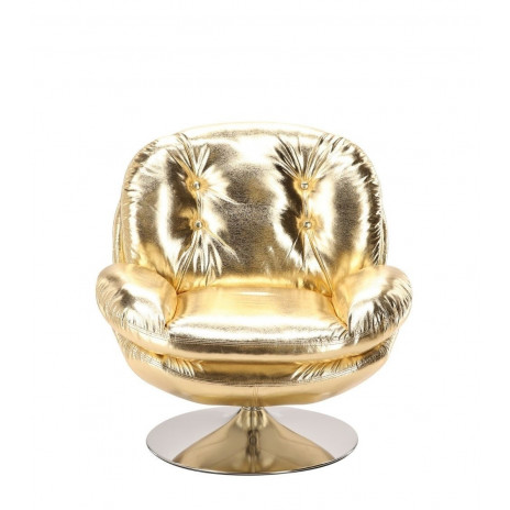 Fauteuil Memento Doré Brillant