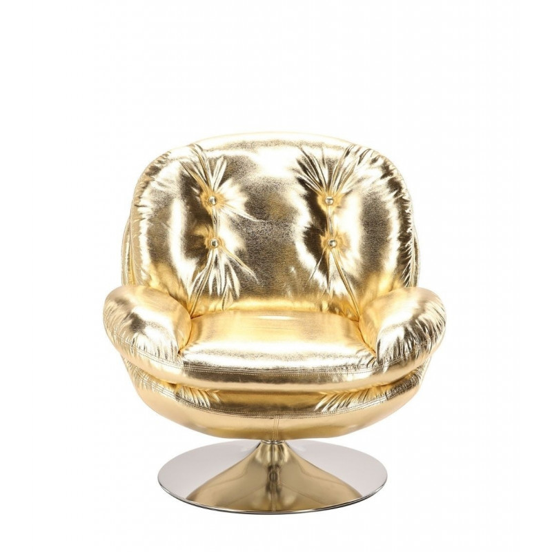 Fauteuil Memento Doré Brillant