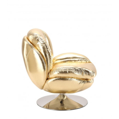 Fauteuil Memento Doré Brillant