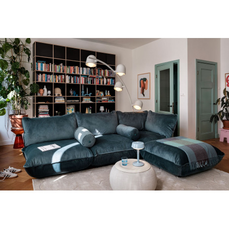 Coussin Puff Rolster Pillow Velvet Recycled