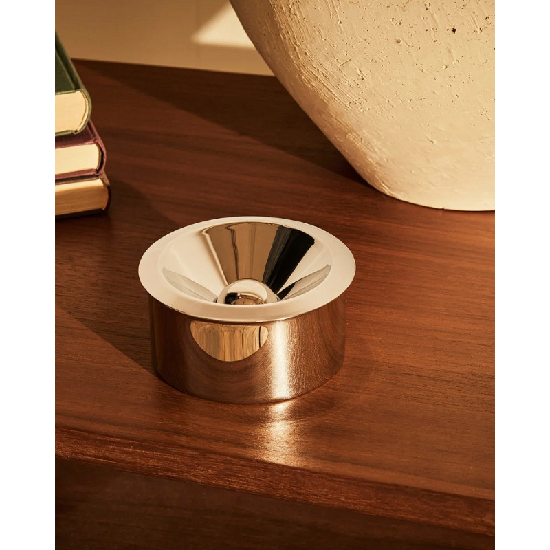 Cendrier en acier brillant