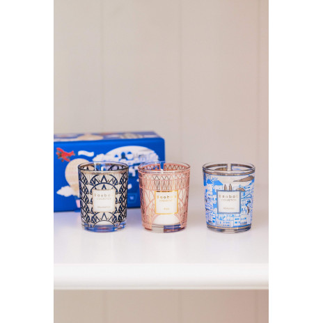 Trio Travel Bougie Parfumées Manhattan-Paris-Mykonos