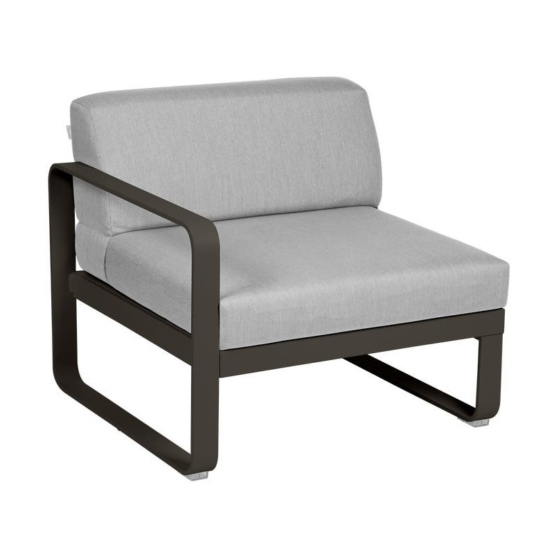 Module gauche Bellevie 1 place gris flanelle