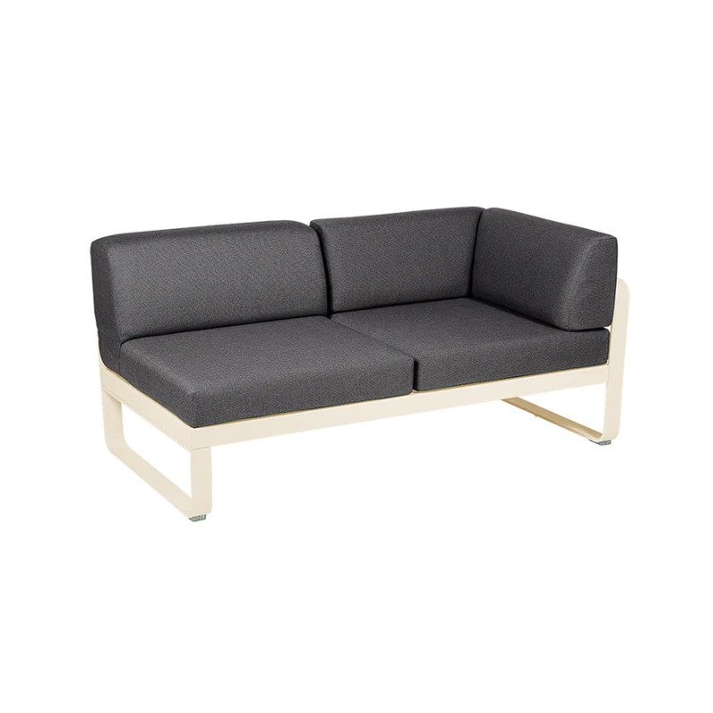 Module d'angle Droit 2 Places Bellevie gris graphite