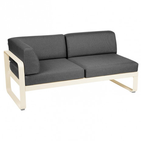 Module d'angle Gauche 2 Places Bellevie gris graphite