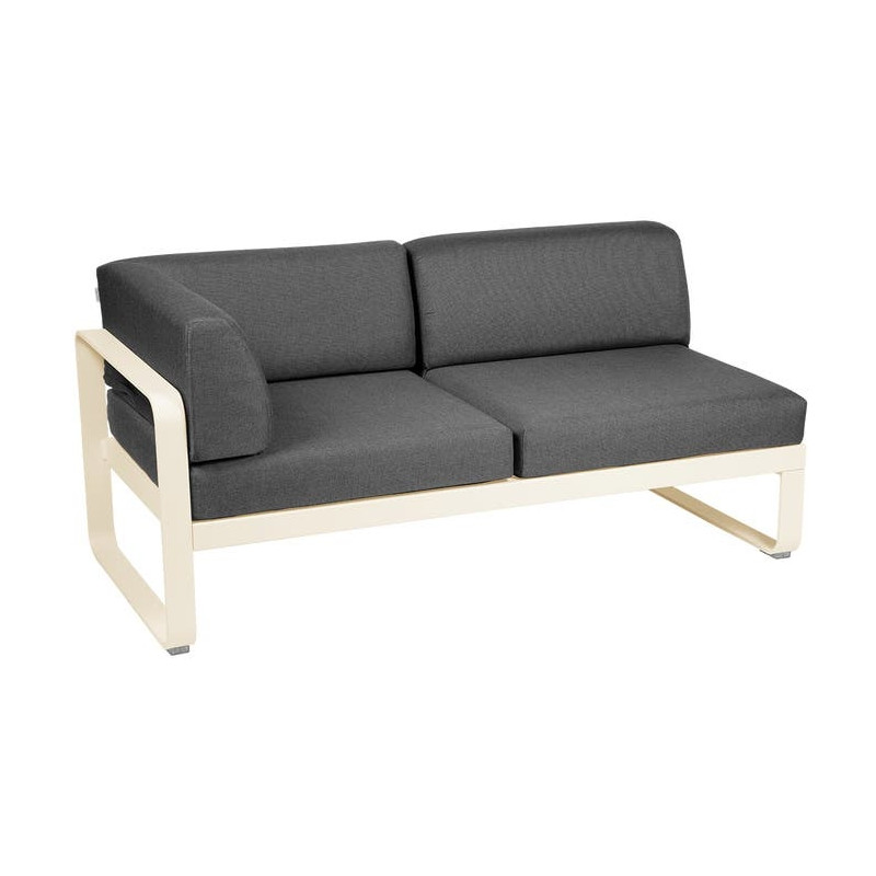 Module d'angle Gauche 2 Places Bellevie gris graphite