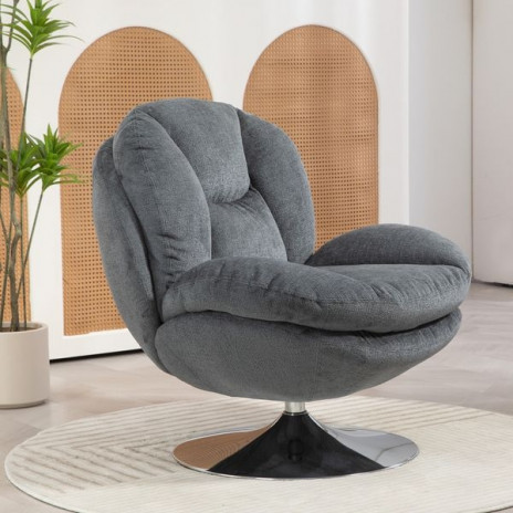 Fauteuil Pivotant Gris Foncé