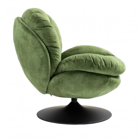 Fauteuil Pivotant En Velours Vert