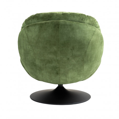 Fauteuil Pivotant En Velours Vert