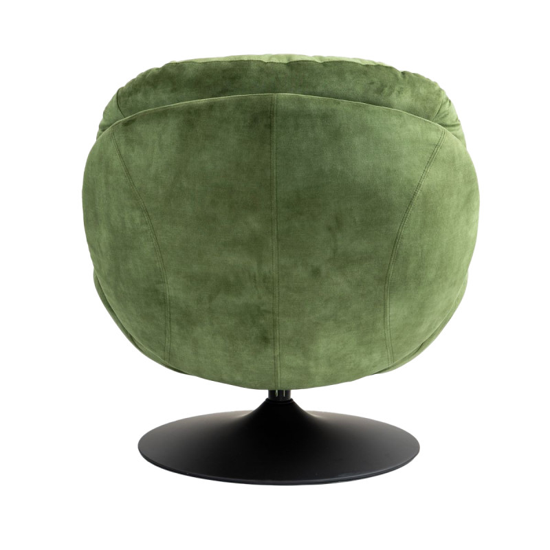 Fauteuil Pivotant En Velours Vert