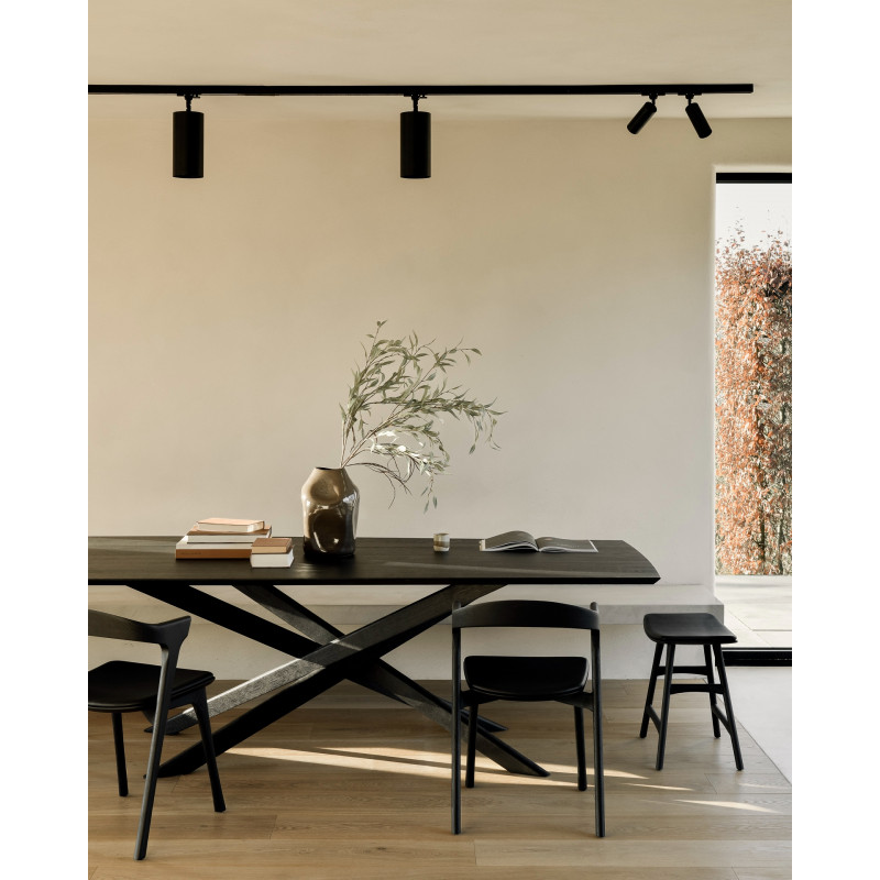 Table Rond Mikado Chêne Noir